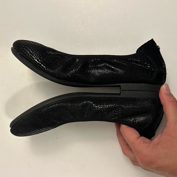 Revere Nairobi Orthotic Ballet Flat | Built-in Arc Support - Black Lizard Sz 40 - Picture 7 of 13